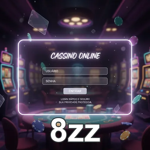 Ilustração de Acesse o 8zz com login rápido e seguro